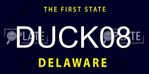DUCK08 Delaware License Plate