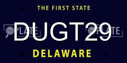 DUGT29 Delaware License Plate