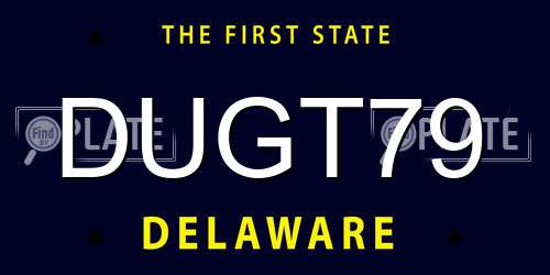 DUGT79 Delaware License Plate