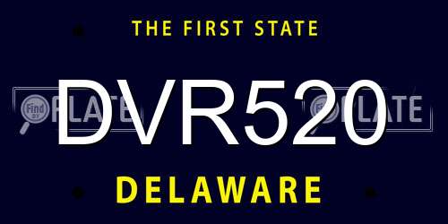 DVR520 Delaware License Plate