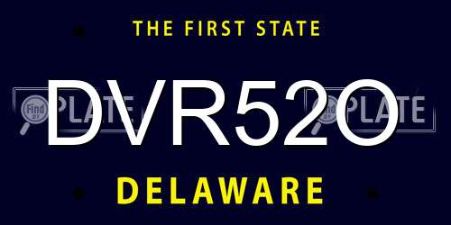 DVR52O Delaware License Plate