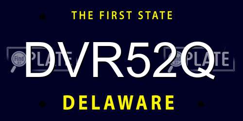 DVR52Q Delaware License Plate