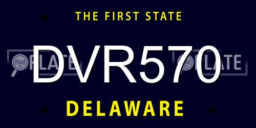 DVR570 Delaware License Plate