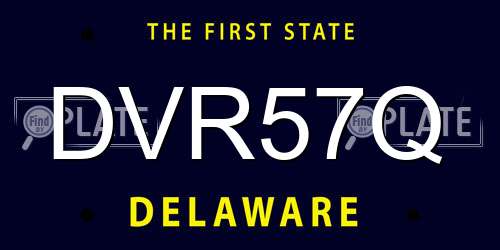 DVR57Q Delaware License Plate
