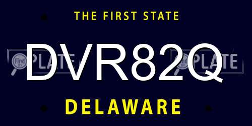 DVR82Q Delaware License Plate