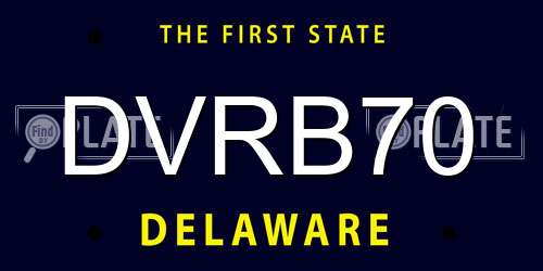 DVRB70 Delaware License Plate