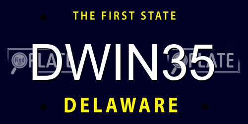 DWIN35 Delaware License Plate