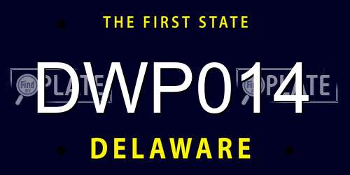 DWP014 Delaware License Plate