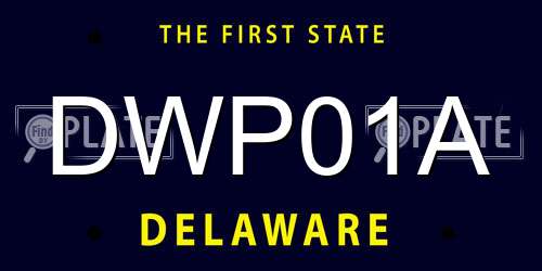 DWP01A Delaware License Plate