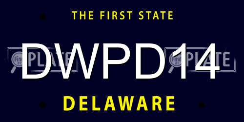 DWPD14 Delaware License Plate