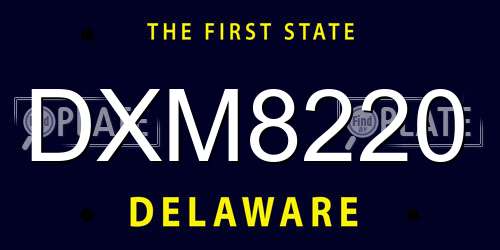 DXM8220 Delaware License Plate