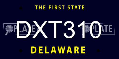 DXT310 Delaware License Plate
