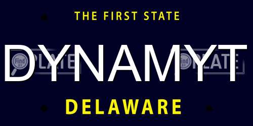 DYNAMYT Delaware License Plate