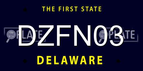 DZFN03 Delaware License Plate