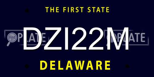 DZI22M Delaware License Plate