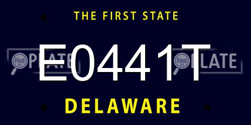 E0441T Delaware License Plate