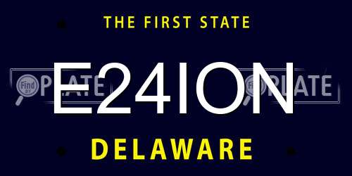 E24ION Delaware License Plate