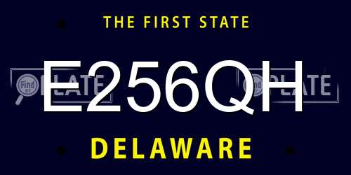 E256QH Delaware License Plate