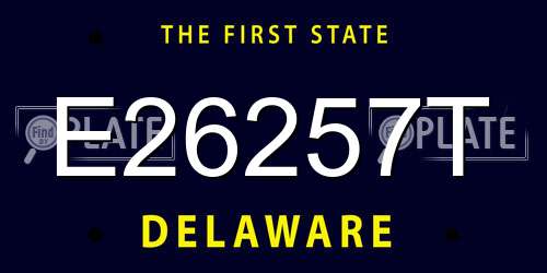 E26257T Delaware License Plate