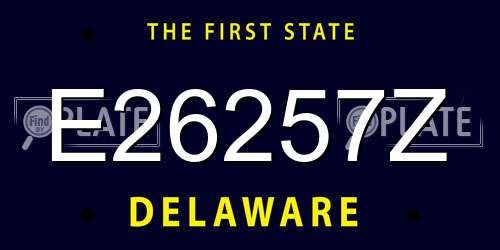 E26257Z Delaware License Plate