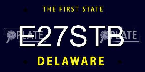 E27STB Delaware License Plate