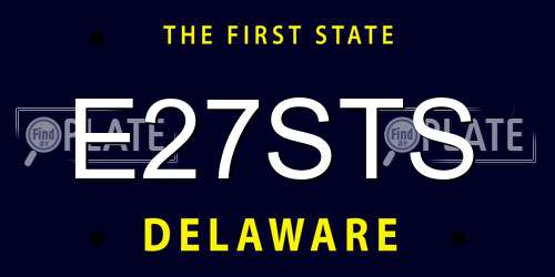 E27STS Delaware License Plate