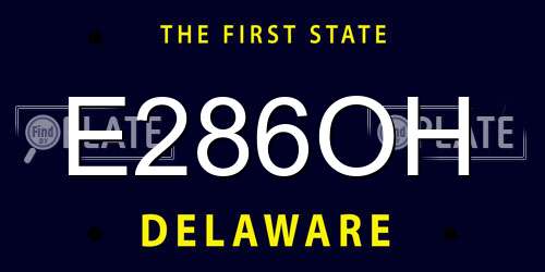 E286OH Delaware License Plate