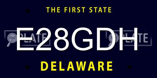 E28GDH Delaware License Plate