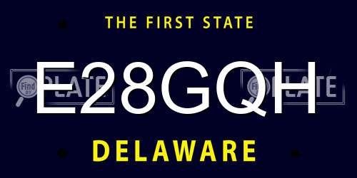 E28GQH Delaware License Plate