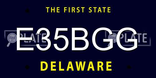 E35BGG Delaware License Plate