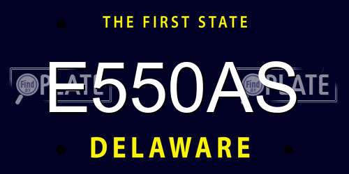 E550AS Delaware License Plate