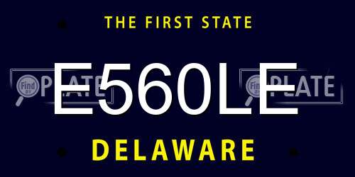 E560LE Delaware License Plate