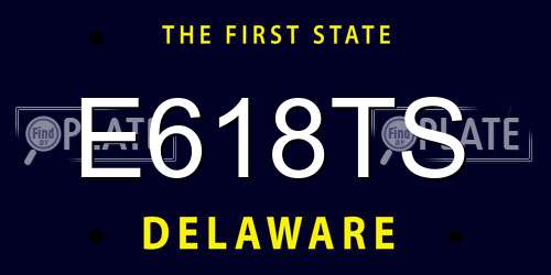 E618TS Delaware License Plate