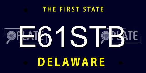 E61STB Delaware License Plate