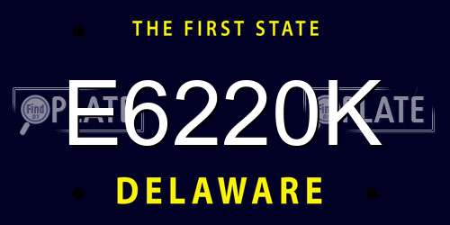 E6220K Delaware License Plate