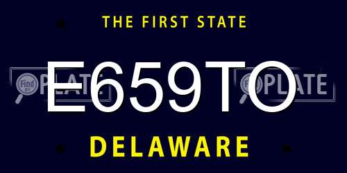 E659TO Delaware License Plate