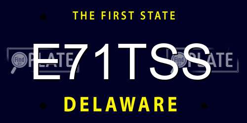 E71TSS Delaware License Plate