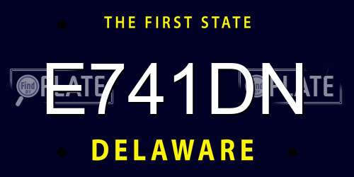 E741DN Delaware License Plate