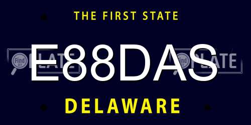 E88DAS Delaware License Plate