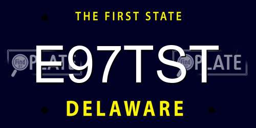 E97TST Delaware License Plate