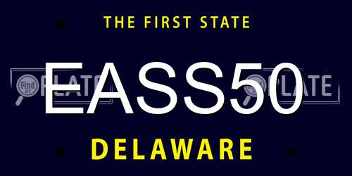 EASS50 Delaware License Plate