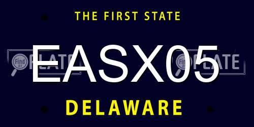 EASX05 Delaware License Plate