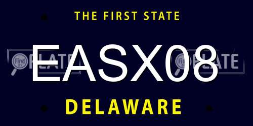 EASX08 Delaware License Plate