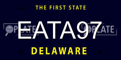 EATA97 Delaware License Plate