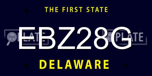 EBZ28G Delaware License Plate