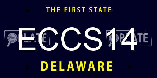 ECCS14 Delaware License Plate