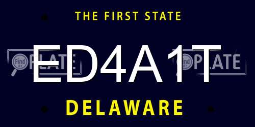 ED4A1T Delaware License Plate