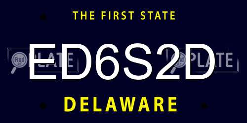ED6S2D Delaware License Plate