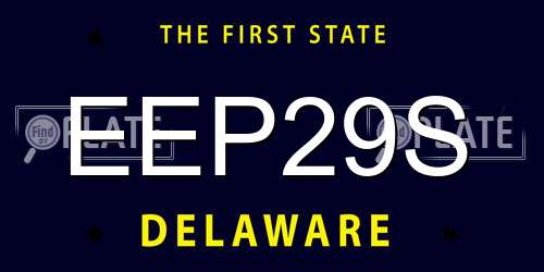 EEP29S Delaware License Plate