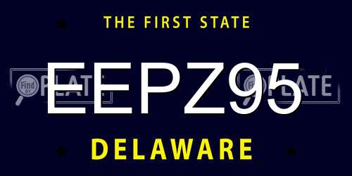 EEPZ95 Delaware License Plate